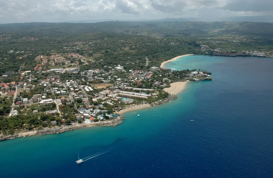 Arial shot of Sosúa, Dominican Republic