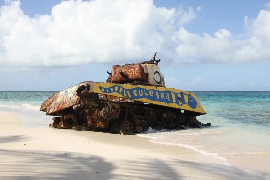 The famous tank, Playa Flamenco