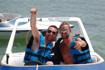 Cancun Adventure Speed Boat Jungle Tour mit Transport