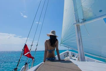 Tour in barca a vela al tramonto di Ambergris Caye sulla barca a vela Sirena Azul 40 '