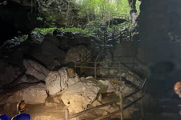 Exploración de día completo, templo maya, tubo de cueva de Belice y tirolesa