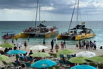 Negril 7 miglia Beach, Party Catamaran Cruise, Snorkeling e Ricks Cafe Combo