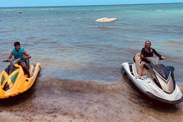 Jetski com bambu Rafting com pedra calcária