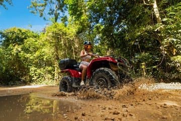 From Playa del Carmen ATV Adventure with Ziplines, Cenote